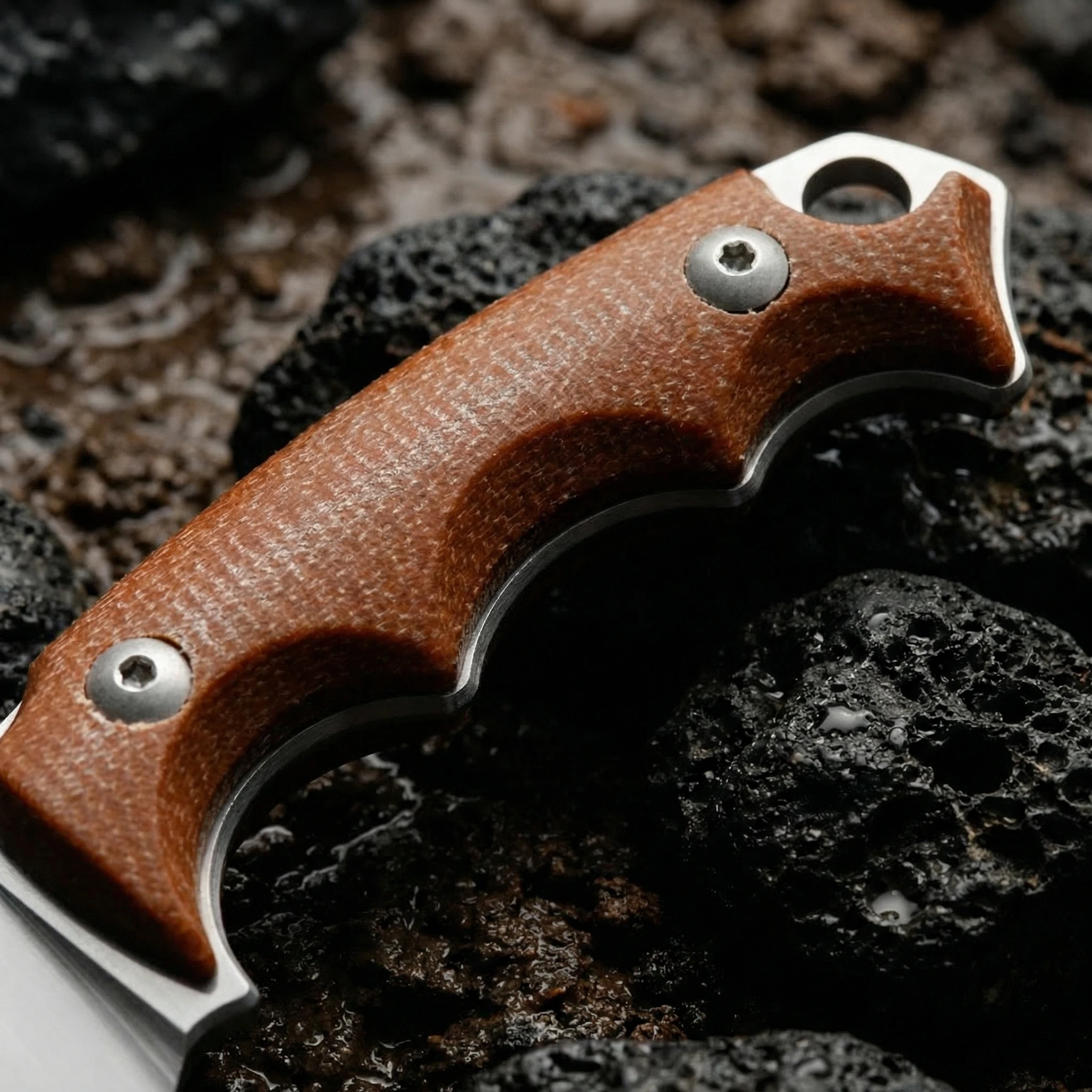 Cuchillo táctico exterior mini mango G10 con funda duradera para camping - imagen 3