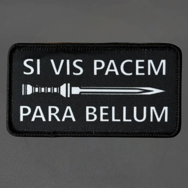 Parche táctico Si vis pacem para bellum velcro moral - imagen 3