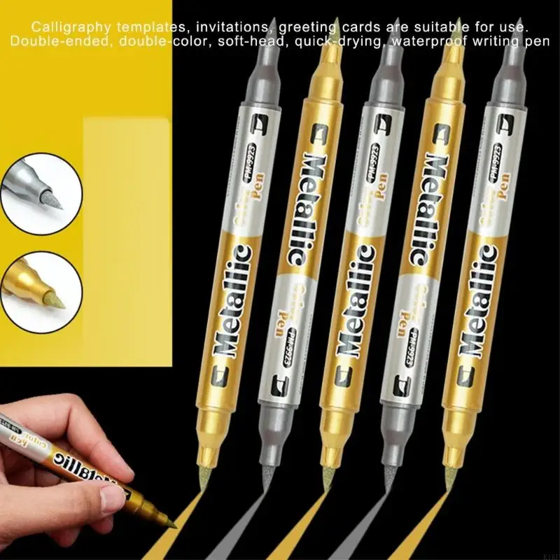 Rotulador impermeable metalizado oro y plata, secado rápido - imagen 4