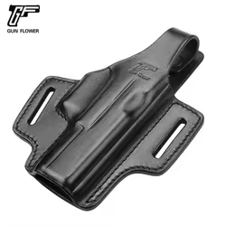 Funda Glock 17/22/31 cuero liberación pulgar derecha táctica