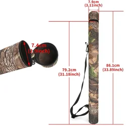 Funda porta flechas tubo PVC camo bandolera ajustable para arco