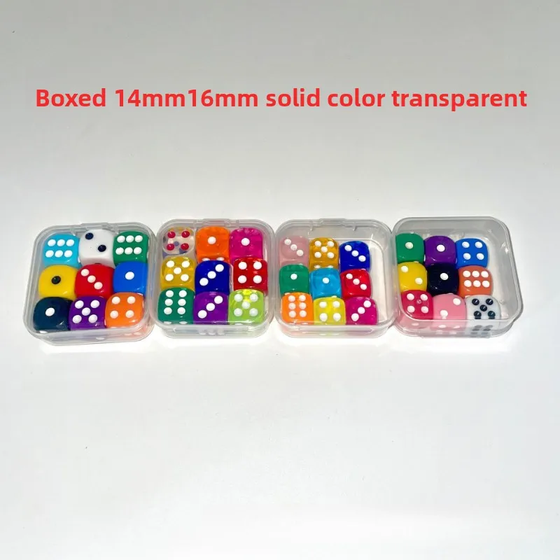 Dados transparentes de colores para juegos de mesa y aula