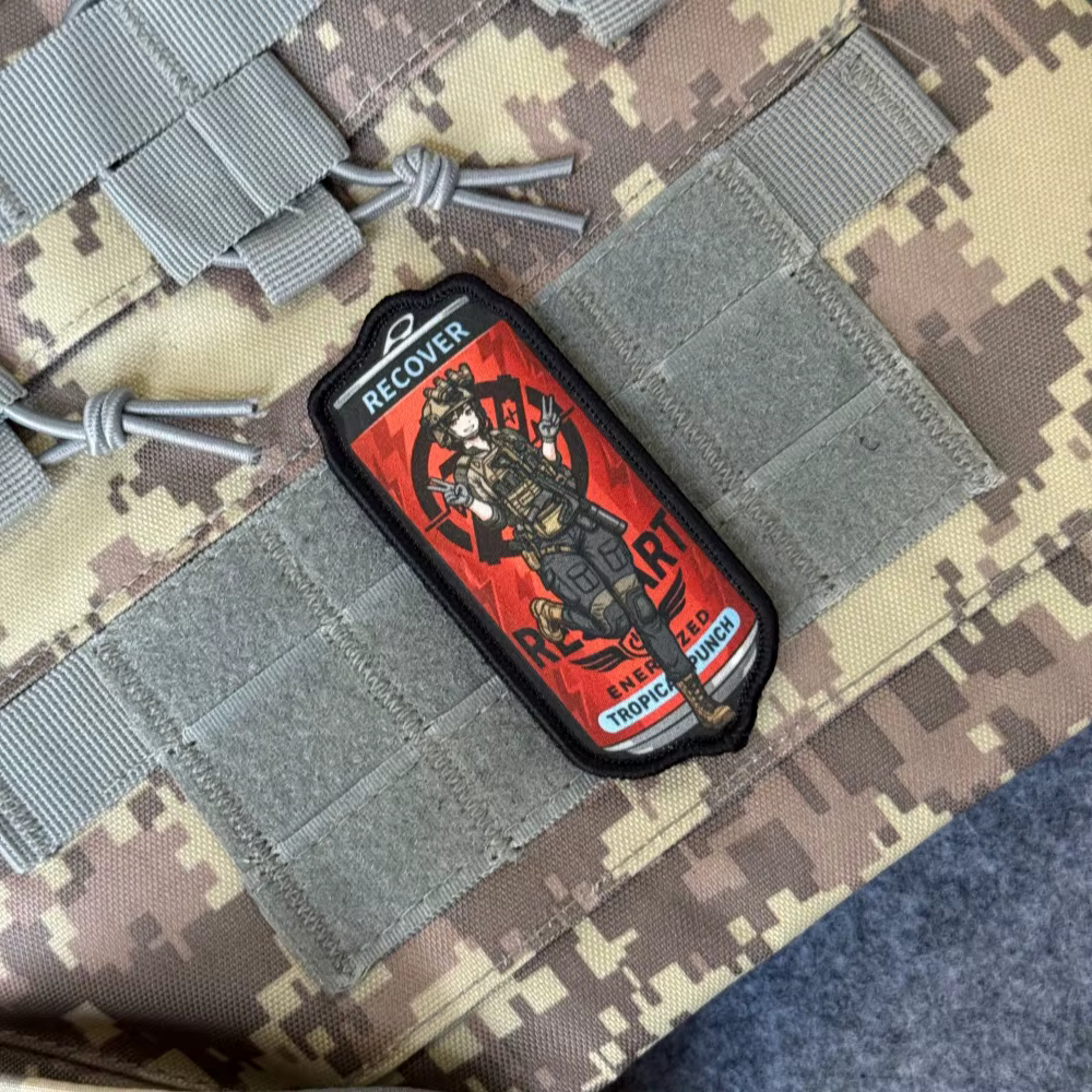 Parche militar soldado niña con gancho y bucle para brazalete