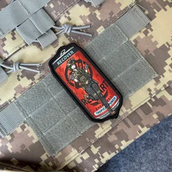 Parche militar soldado niña con gancho y bucle para brazalete
