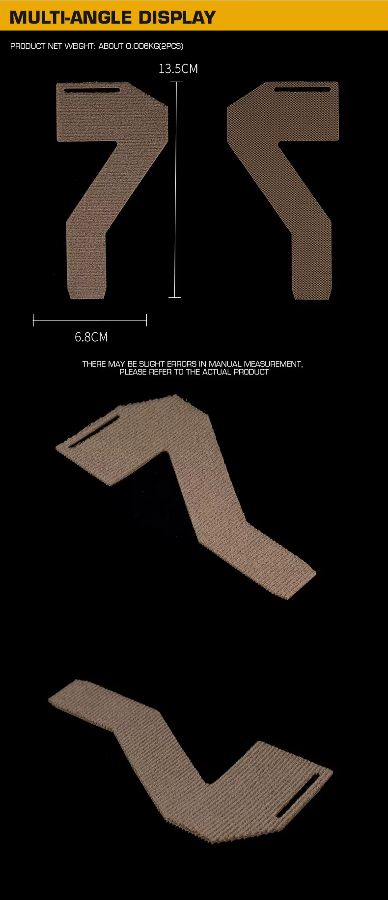Funda táctica con cierre mágico y diseño diagonal