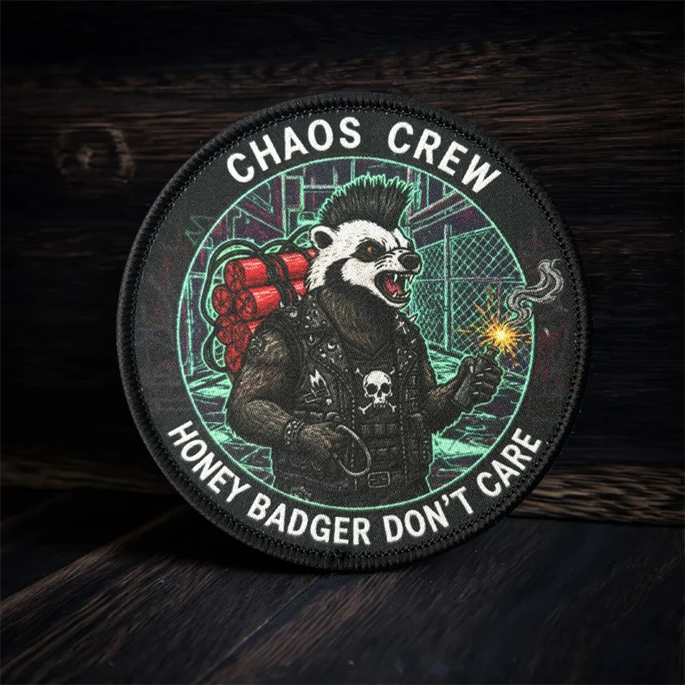 Chaos Crew Parche táctico impreso de alta resolución con velcro - imagen 5