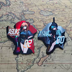 Parche táctico EVA Asuka y Rei Ayanami para decorar mochilas