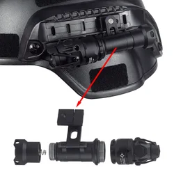 Linterna IR táctica para casco con riel Picatinny