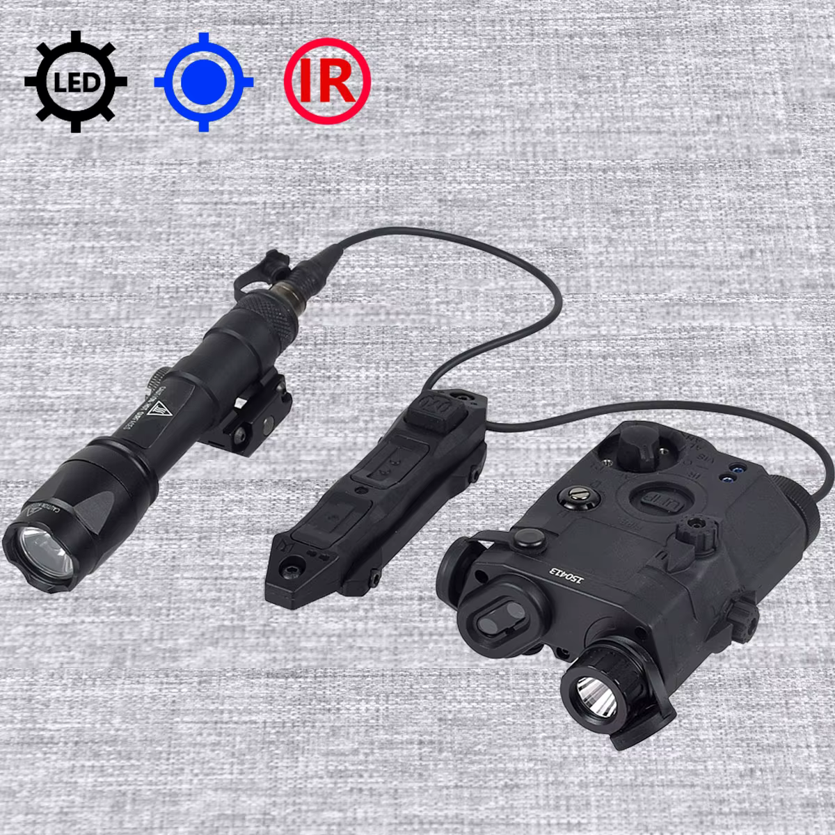 UHP PEQ-15 Mira láser IR táctica rojo verde azul luz relleno Picatinny