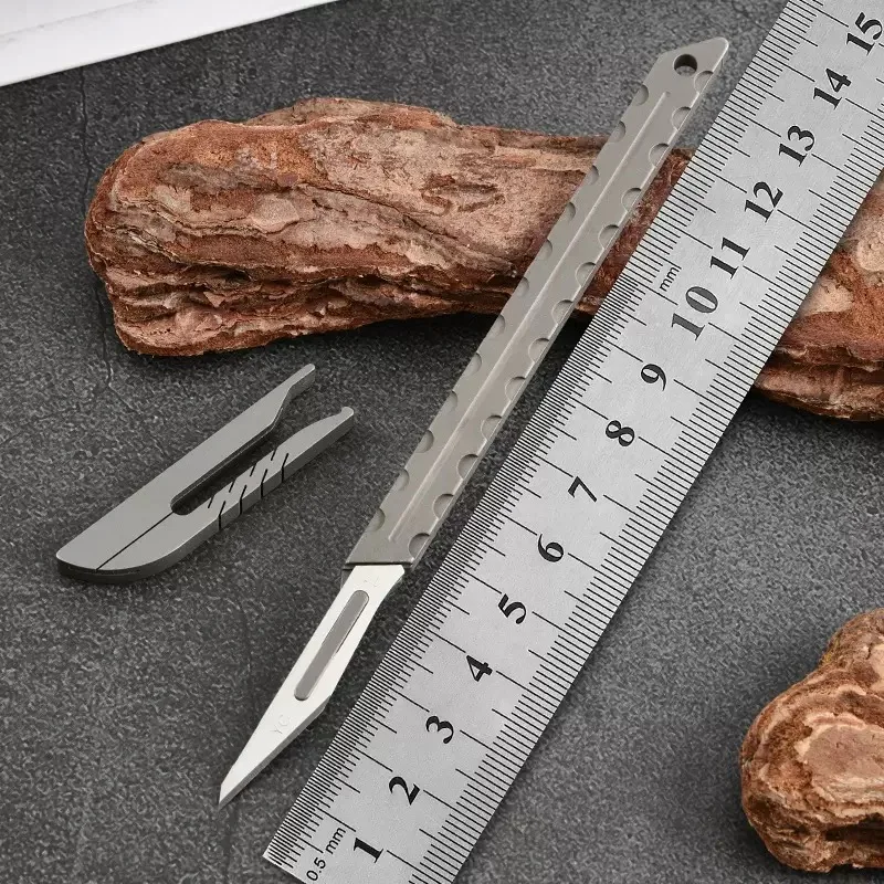Cuchillo mini de aleación de titanio para llavero, multipropósito - imagen 4