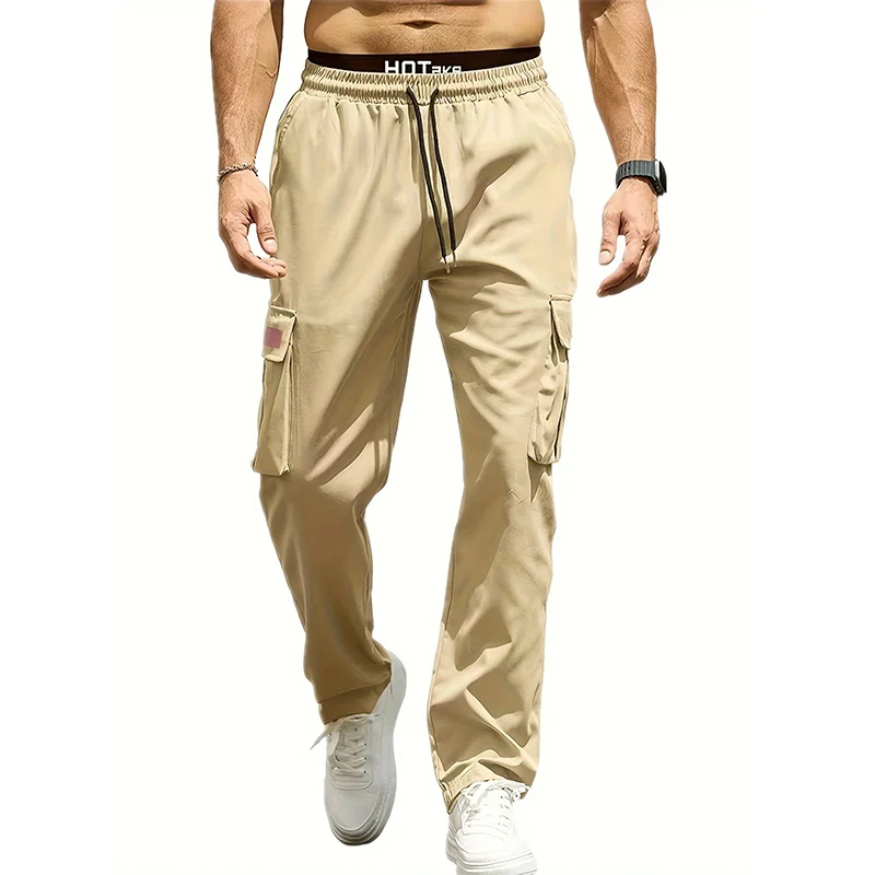 Pantalones cargo multibolsillo rectos de verano para trabajo ligero - imagen 2