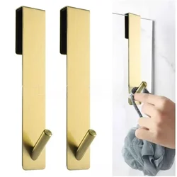 Gancho trasero para puerta de vidrio de baño inoxidable sin taladrar