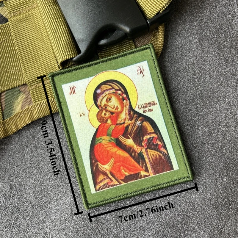 Parche táctico impreso con gancho y bucle Jesús para mochila - imagen 3