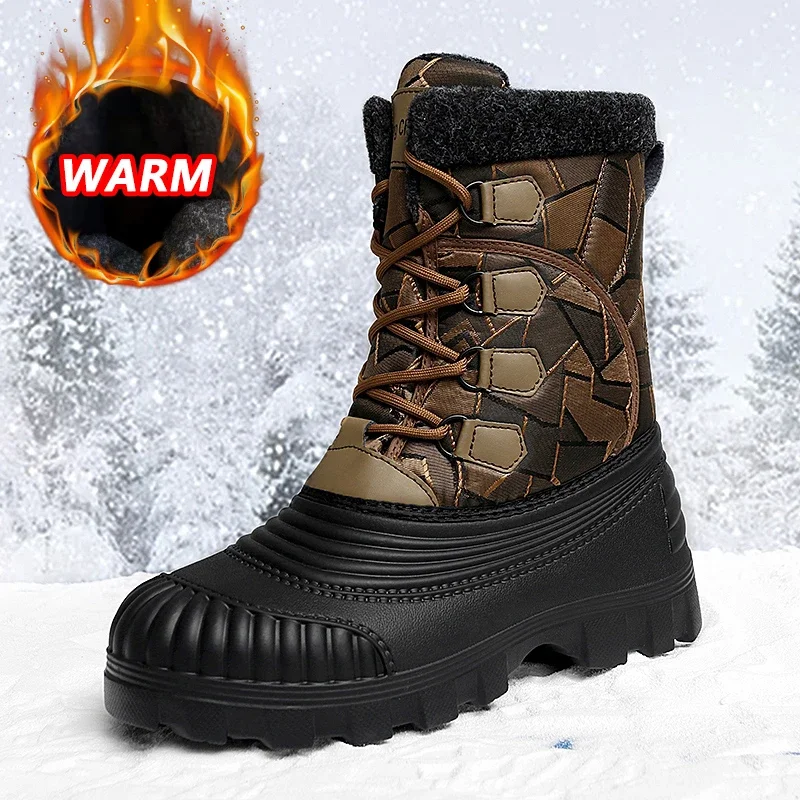 Botas de caza impermeables camuflaje ripstop térmicas hombre
