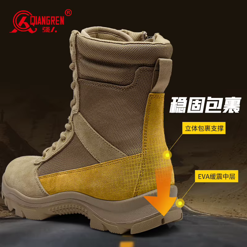 Botines tácticos impermeables de cuero para senderismo, caza y montaña - imagen 5