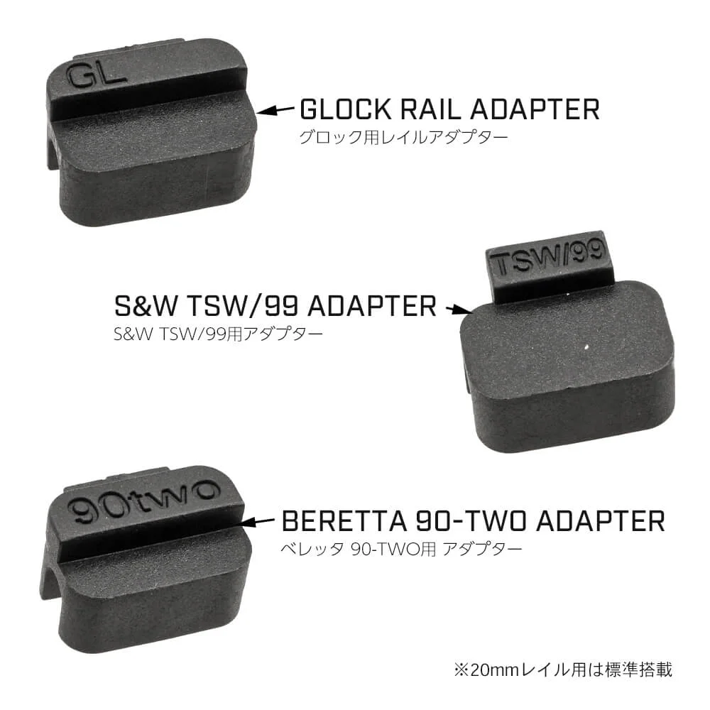 Adaptadores incluidos para la linterna