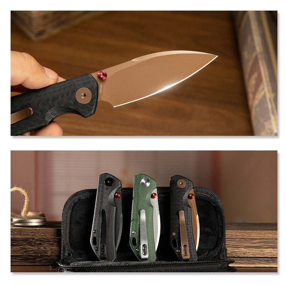 TRIVISA Otter-CG cuchillo plegable mango G10 para supervivencia, pesca - imagen 4