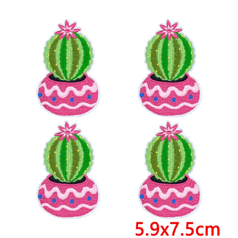 Parche bordado cactus en maceta termoadhesivo para planchar o coser - imagen 4