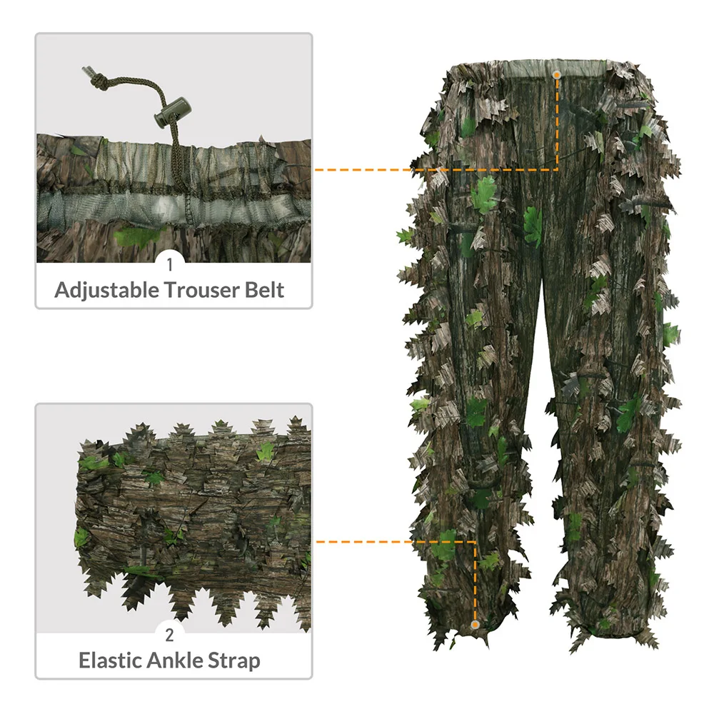 Traje Ghillie camuflaje DeadLeaves verde biónico para caza al aire libre - imagen 2