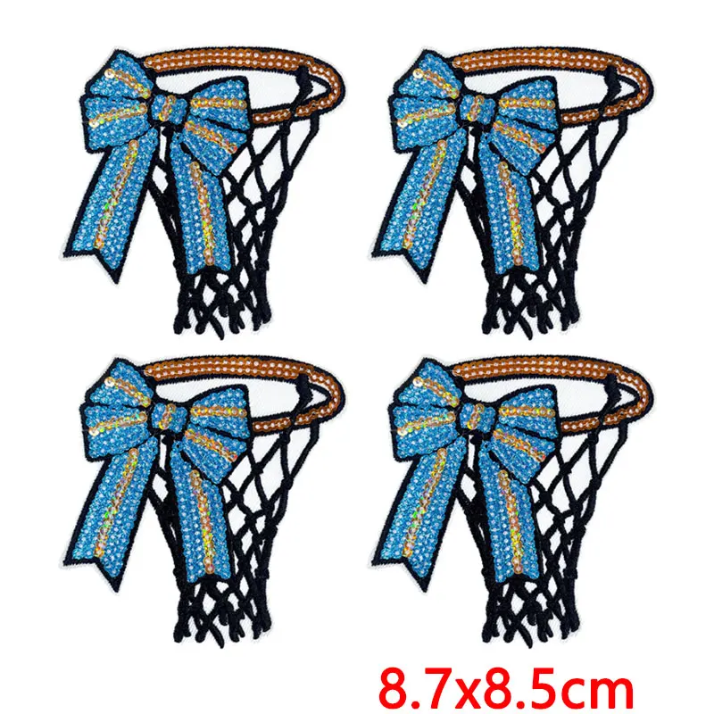 Parche termoadhesivo aro de baloncesto glamuroso brillante bordado - imagen 5