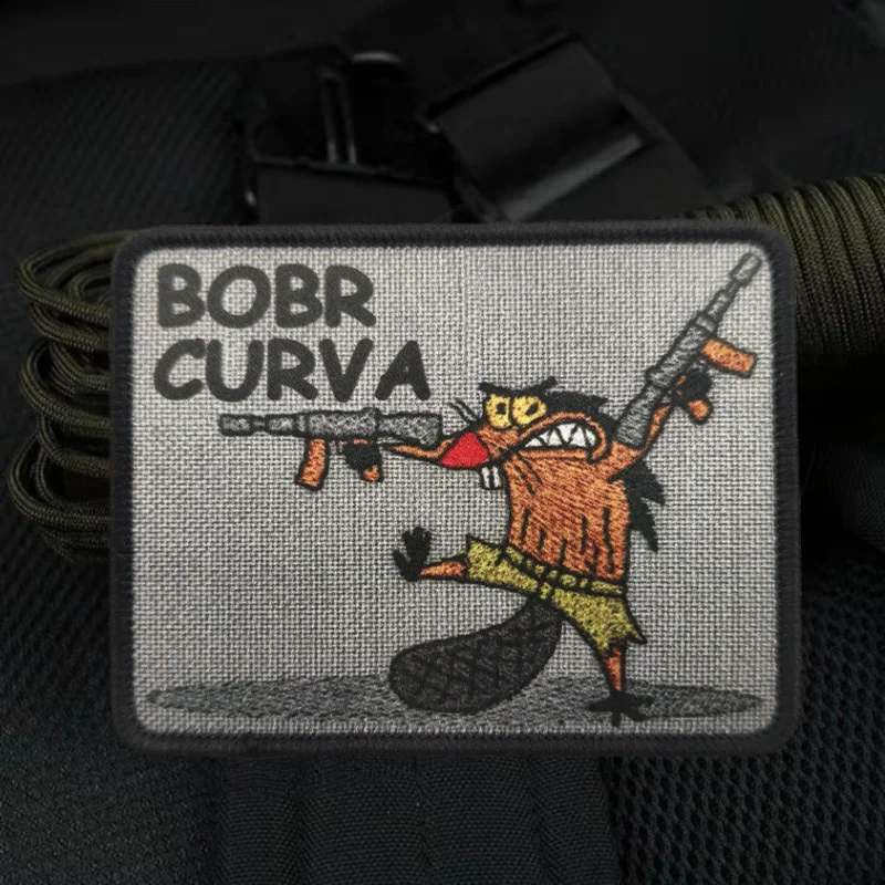 BOBR Curva parche táctico velcro lobo – Para mochilas o chaqueta