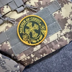 Parche táctico bordado Cruz caballero medieval con velcro insignia