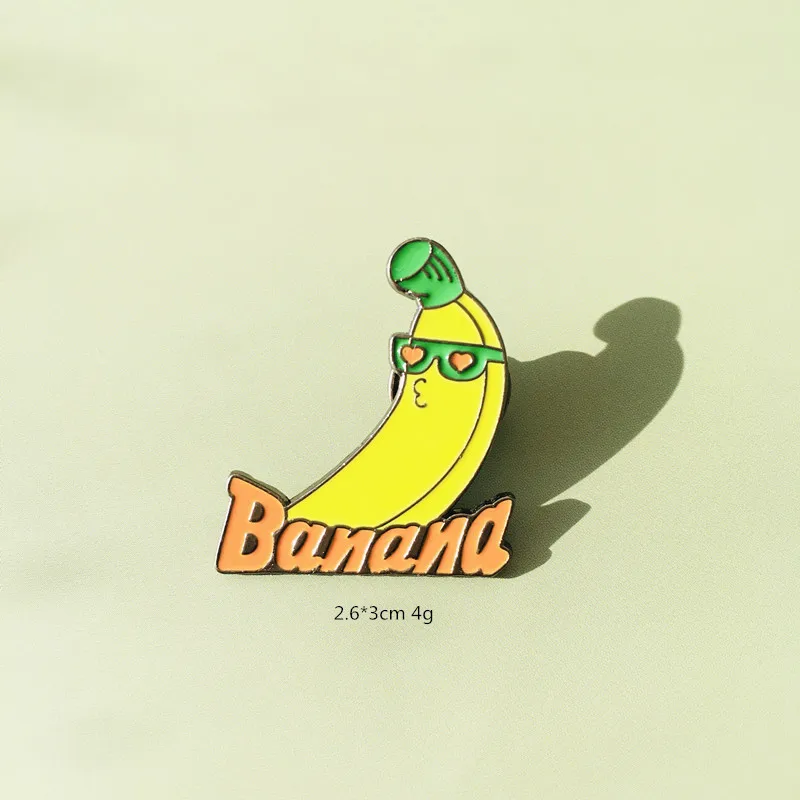 Pin de solapa plátano humorístico para mochila y regalo - imagen 3
