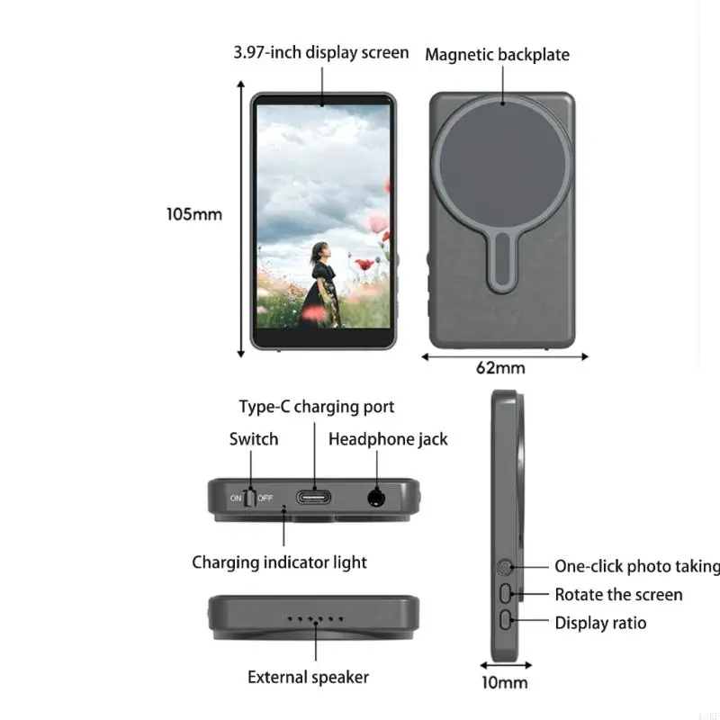 K1KF jack 3,5 mm inalámbrico con cámara trasera móvil - imagen 3