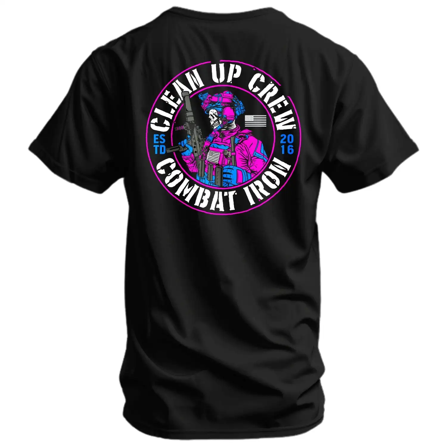 Clean Up Crew camiseta táctica Operator Skull de algodón