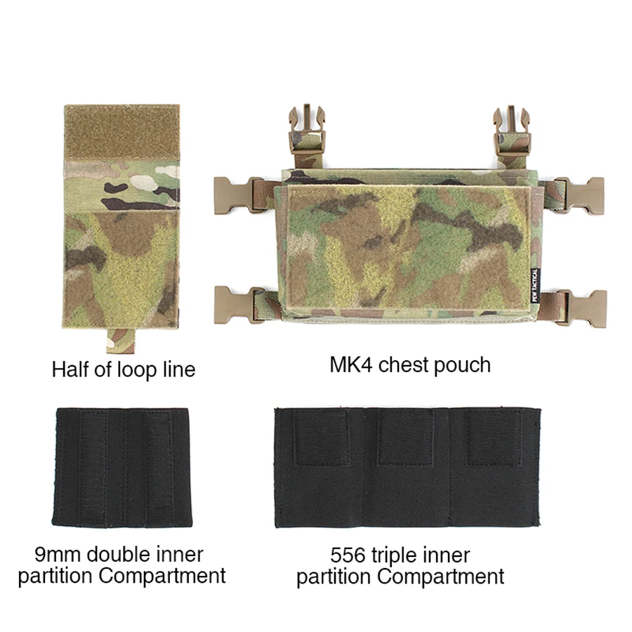 Panel frontal táctico PEW MK3 MK4 – Bolsa pecho MOLLE - imagen 5
