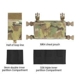 Panel frontal táctico PEW MK3 MK4 – Bolsa pecho MOLLE