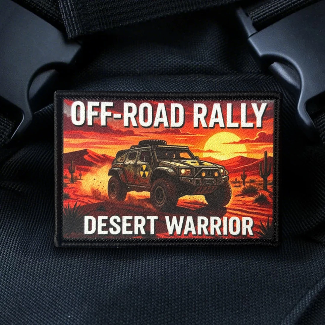 Overland Off-Road Rally parche táctico impreso con velcro, SUV - imagen 3
