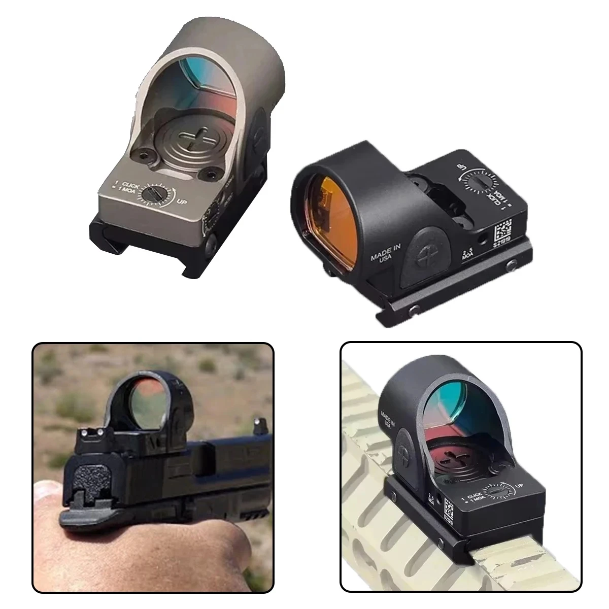 Base elevadora para mira táctica de pistola Picatinny - imagen 3