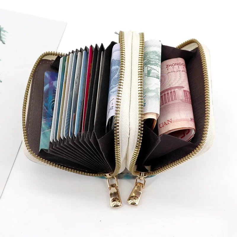 Guofeng Cartera táctica mujer RFID cremallera y ranuras para tarjetas - imagen 4