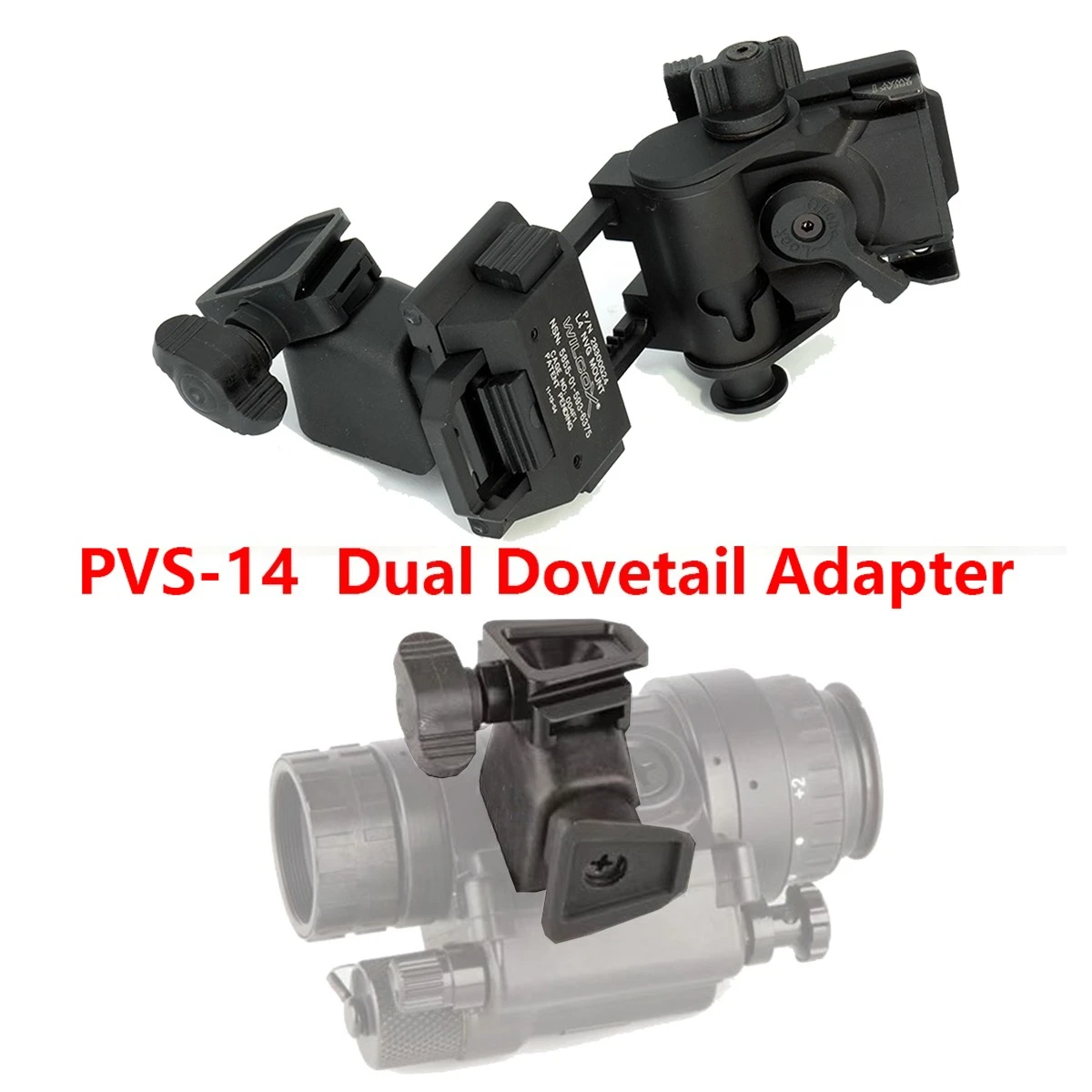 Adaptador NVG PVS-14 cola de milano antivibración Wilcox L4G24 - imagen 2
