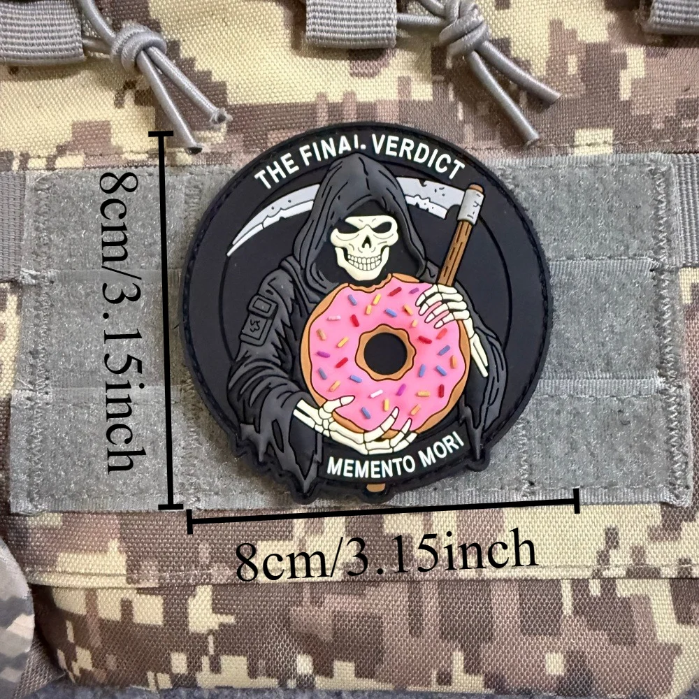 Parches tácticos con gancho y bucle Morale militar calavera - imagen 2