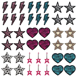 Parche termoadhesivo bordado rayos y estrellas rock con animales