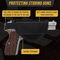 Estuche rígido pistola con cierre – funda oculta transporte