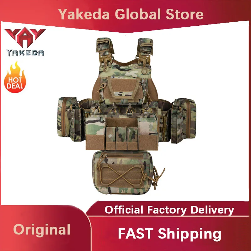 YAKEDA Chaleco táctico MOLLE – Multifuncional entrenamiento aire libre - imagen 5