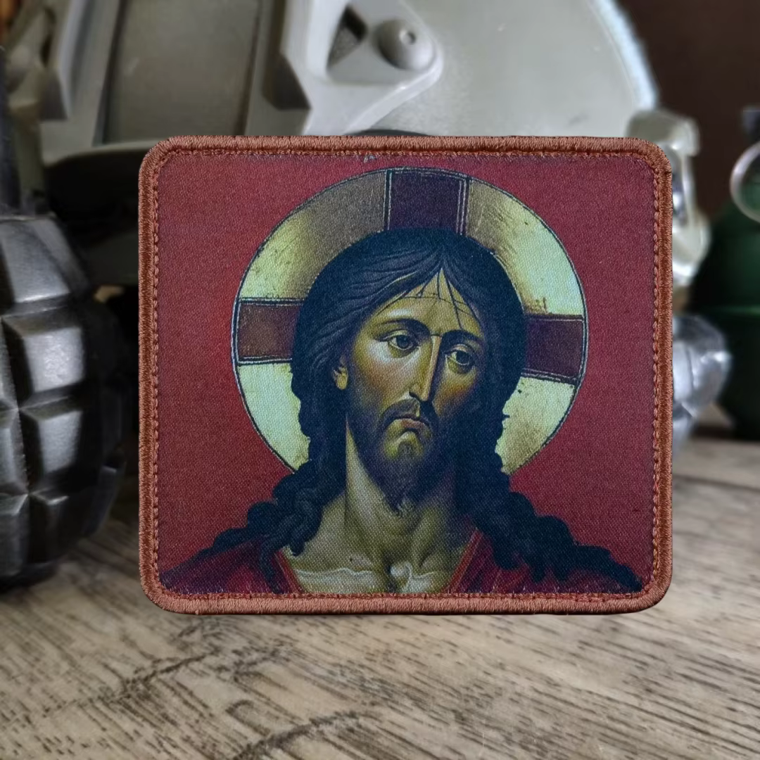 Parche táctico Cristo Redentor – Insignia moral para ropa y mochilas - imagen 2