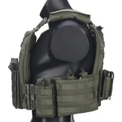 Chaleco táctico rápido MOLLE velcro multibolsillos exterior
