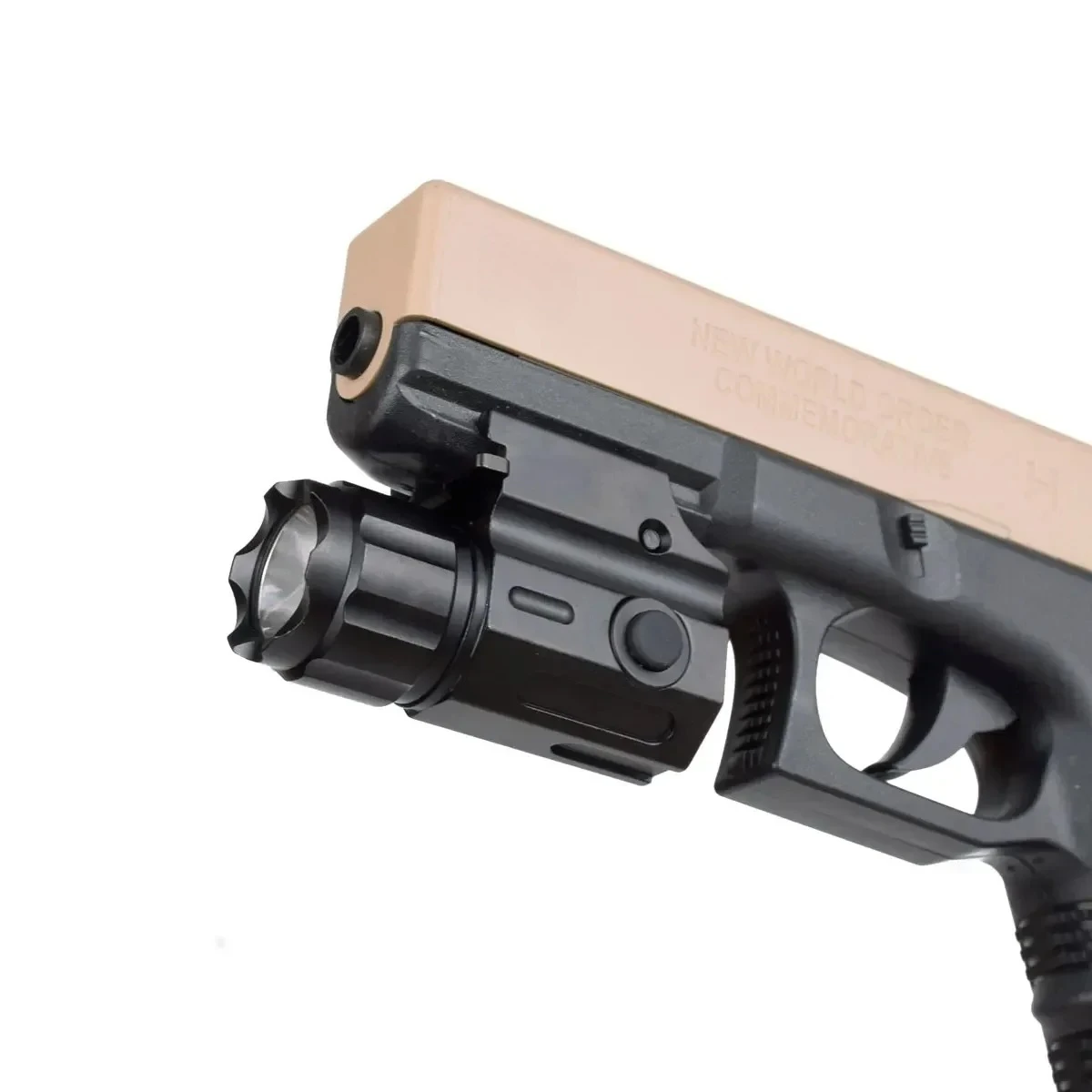 Linterna Táctica LED G17 G19 Mini con Estroboscópica – Picatinny 20mm - imagen 2
