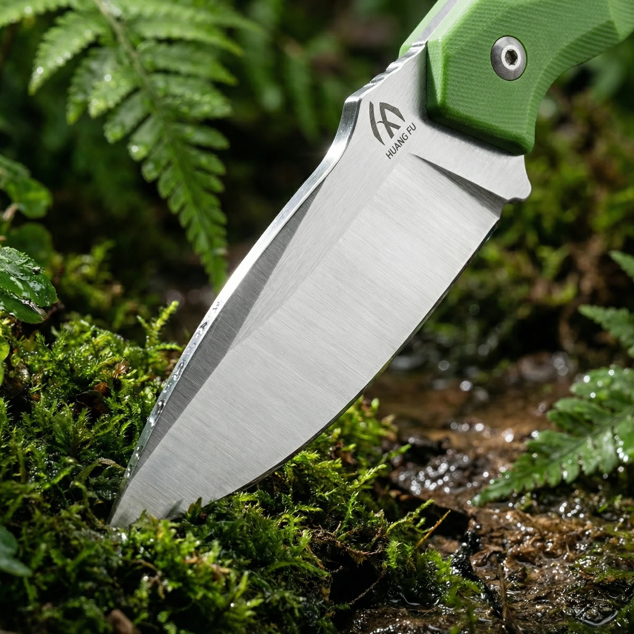 Cuchillo de hoja fija acero exterior con funda emergencia senderismo - imagen 2