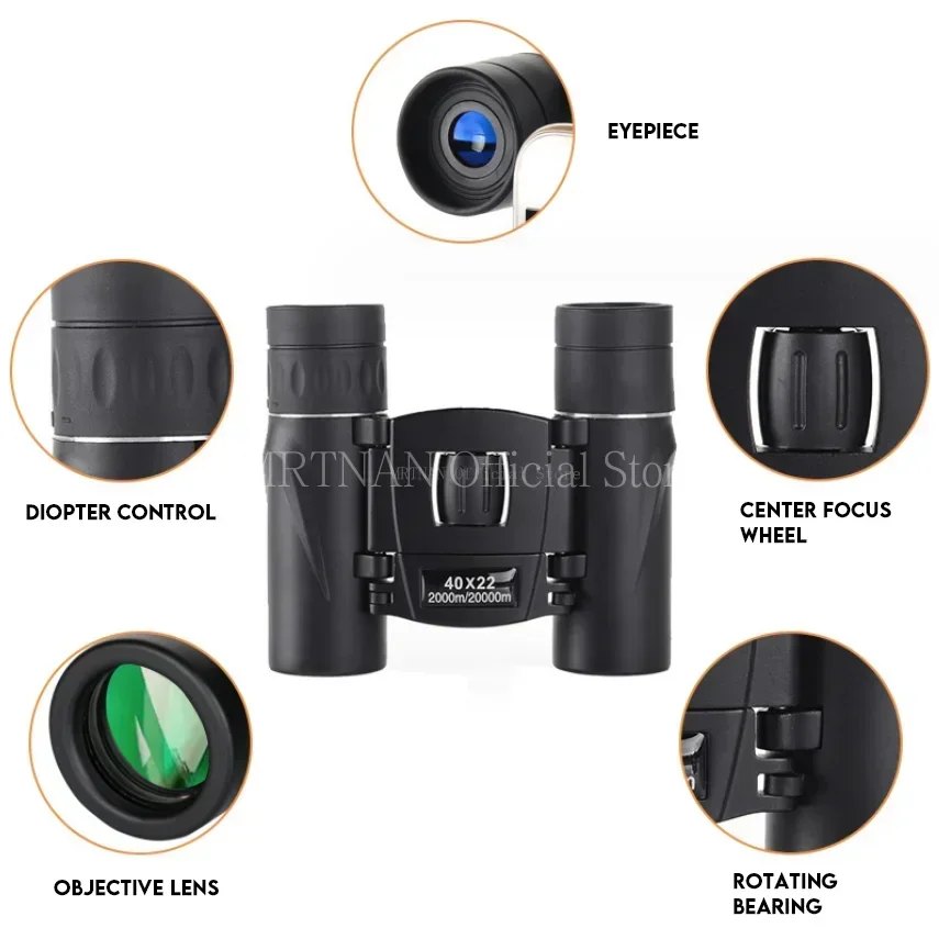 Binoculares HD FMC plegables compactos para caza y senderismo - imagen 5