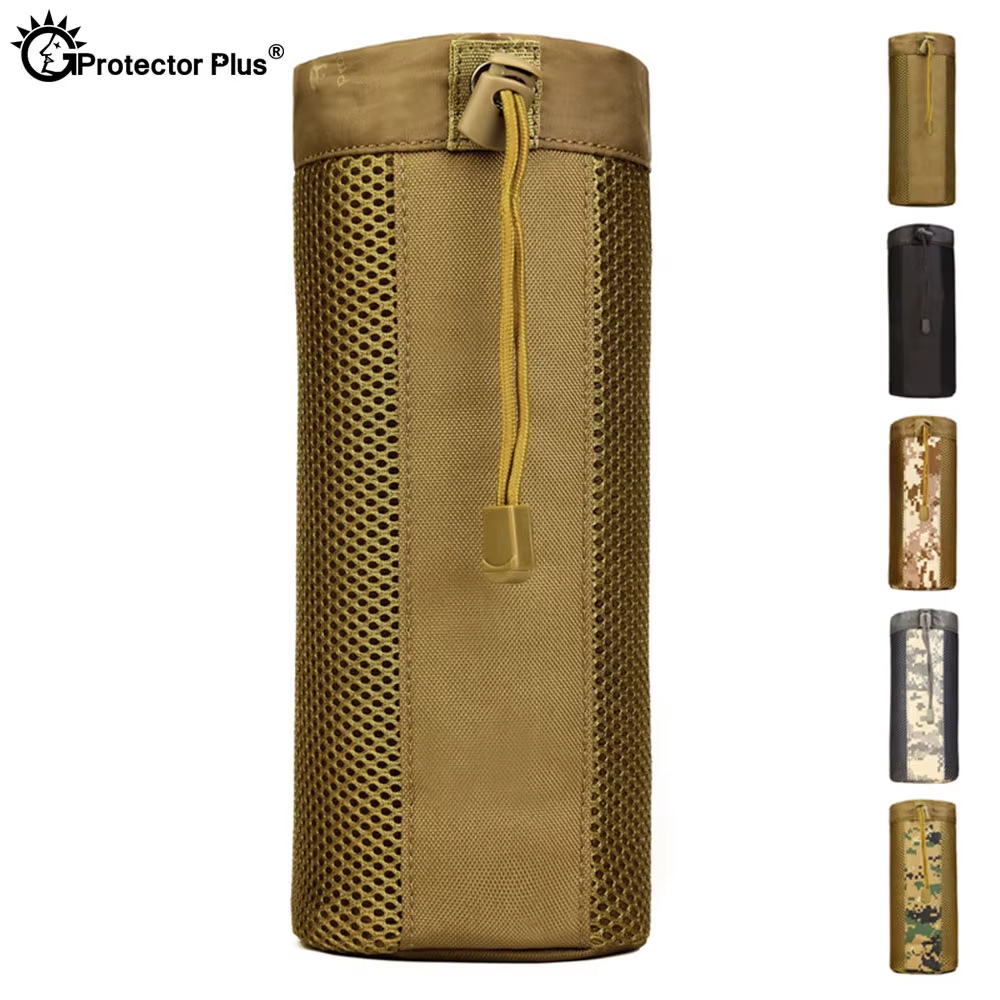 Funda táctica MOLLE portabotellas cantimplora camuflaje