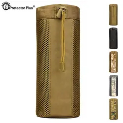 Funda táctica MOLLE portabotellas cantimplora camuflaje