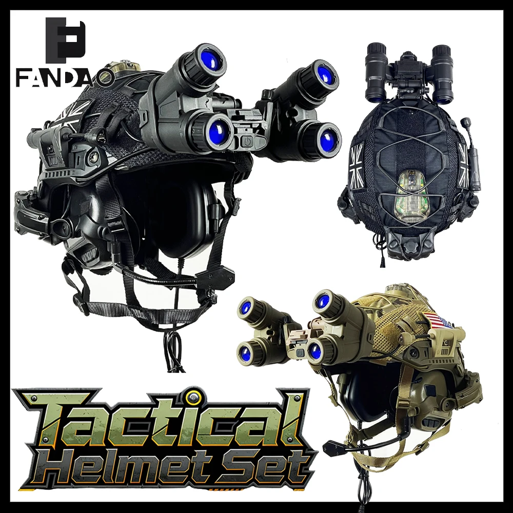 Casco táctico FAST con auriculares NVG para Airsoft y cosplay