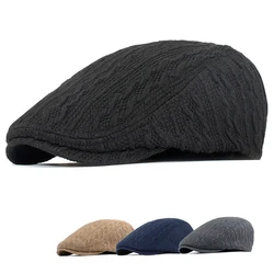 Boina de punto vintage cálida unisex – estilo Gatsby para invierno