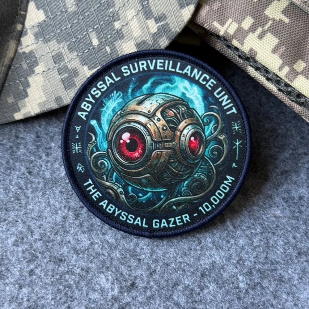 Parche de Velcro táctico ojo abyssal surveillance para mochila - imagen 3