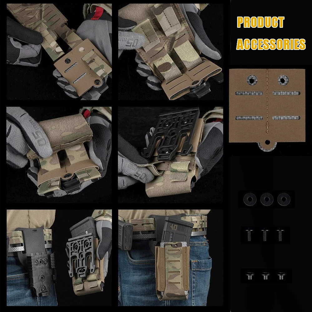 QLS Placa adaptadora para sistema MOLLE – Montaje bolsas tácticas - imagen 5